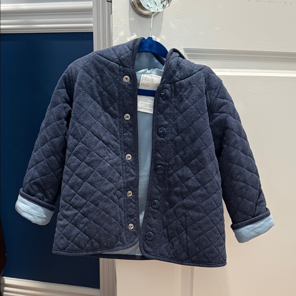 Quilted Navy Blue Kids Jacket